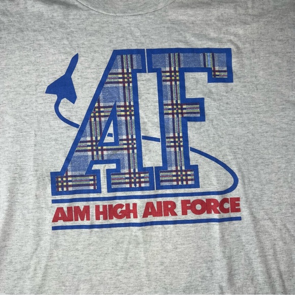 Vintage 1993 fruit of the loom single stitch size xl Air Force t shirt - Picture 6 of 6